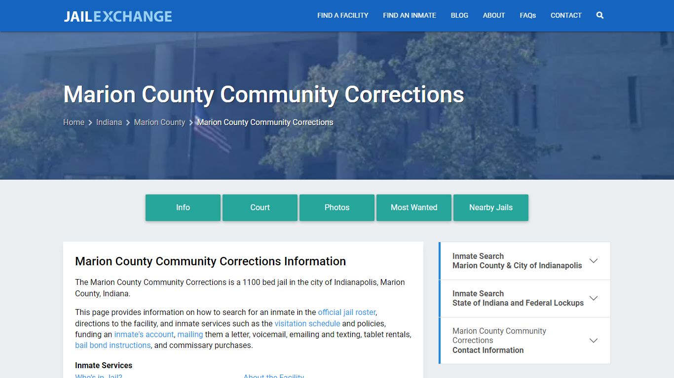 Marion County Community Corrections - Jail Exchange